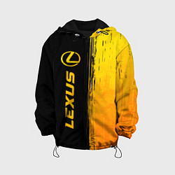 Куртка с капюшоном детская Lexus - gold gradient: по-вертикали, цвет: 3D-черный