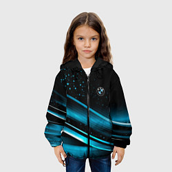 Куртка с капюшоном детская BMW sign БМВ, цвет: 3D-черный — фото 2