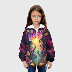 Куртка с капюшоном детская Фантастическая медуза, цвет: 3D-белый — фото 2