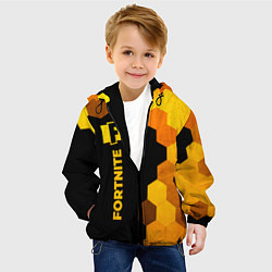 Куртка с капюшоном детская Fortnite - gold gradient: по-вертикали, цвет: 3D-черный — фото 2