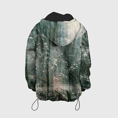 Детская куртка Тени деревьев и краски / 3D-Черный – фото 2