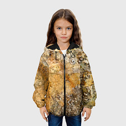 Куртка с капюшоном детская Скалистая поверхность, цвет: 3D-черный — фото 2