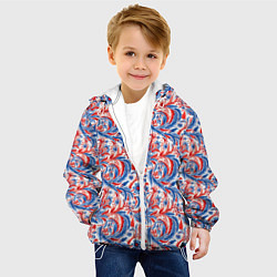 Куртка с капюшоном детская Русский орнамент, цвет: 3D-белый — фото 2