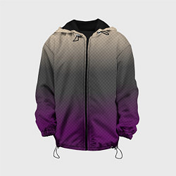 Куртка с капюшоном детская Фиолетовый и серый дым - Хуф и Ся, цвет: 3D-черный