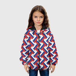 Куртка с капюшоном детская Россия - плетёнка, цвет: 3D-черный — фото 2
