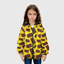 Куртка с капюшоном детская Шоколадки, цвет: 3D-черный — фото 2