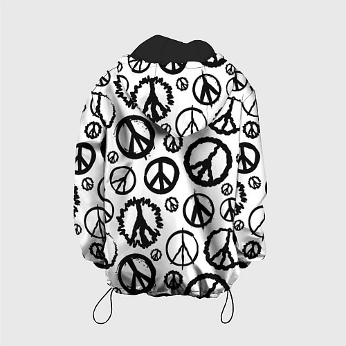 Детская куртка Many peace logo / 3D-Черный – фото 2