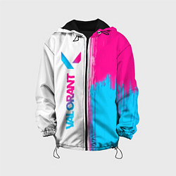 Детская куртка Valorant neon gradient style: по-вертикали