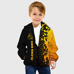 Куртка с капюшоном детская Elden Ring - gold gradient: по-вертикали, цвет: 3D-черный — фото 2