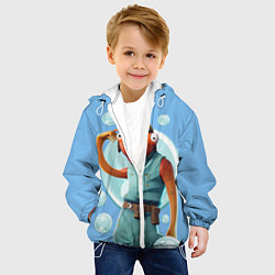 Куртка с капюшоном детская Карасьь из Фортнайт, цвет: 3D-белый — фото 2