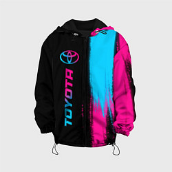 Куртка с капюшоном детская Toyota - neon gradient: по-вертикали, цвет: 3D-черный