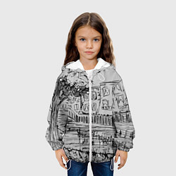 Куртка с капюшоном детская Иллюстрация картина, цвет: 3D-белый — фото 2