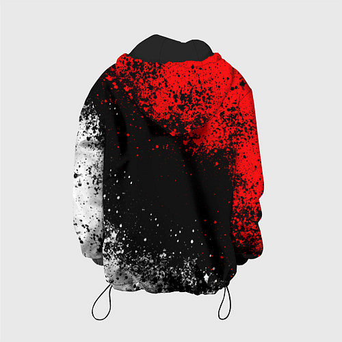 Детская куртка Ауди - красный и белый / 3D-Черный – фото 2