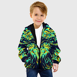 Куртка с капюшоном детская Сияние узора, цвет: 3D-черный — фото 2