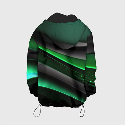 Детская куртка Black green line / 3D-Черный – фото 2