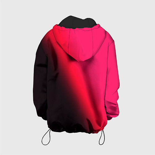 Детская куртка Градиент ярко-розовый / 3D-Черный – фото 2