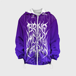 Куртка с капюшоном детская Bring Me The Horizon Lettering, цвет: 3D-белый