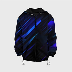 Куртка с капюшоном детская Blue black texture, цвет: 3D-черный