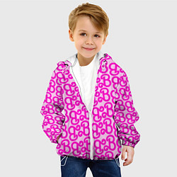 Куртка с капюшоном детская Логотип Барби - буква B, цвет: 3D-белый — фото 2