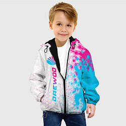 Куртка с капюшоном детская Daewoo neon gradient style: по-вертикали, цвет: 3D-черный — фото 2