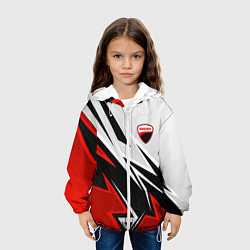 Куртка с капюшоном детская Ducati - белый и красный, цвет: 3D-белый — фото 2