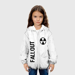 Куртка с капюшоном детская Fallout glitch на светлом фоне: надпись, символ, цвет: 3D-белый — фото 2