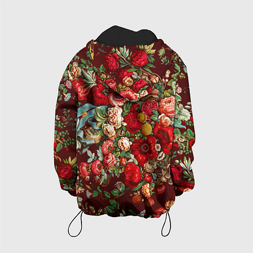 Детская куртка Платок цветочный узор / 3D-Черный – фото 2