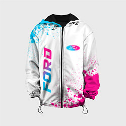 Детская куртка Ford neon gradient style: надпись, символ