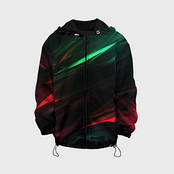 Куртка с капюшоном детская Dark red and green, цвет: 3D-черный