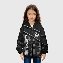Куртка с капюшоном детская Lexus - Строгий технологичный, цвет: 3D-черный — фото 2