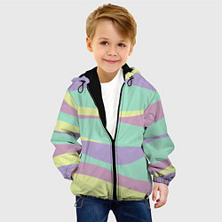Куртка с капюшоном детская Абстракция из цветных разводов, цвет: 3D-черный — фото 2