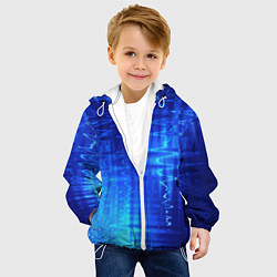 Куртка с капюшоном детская Водная рябь, цвет: 3D-белый — фото 2
