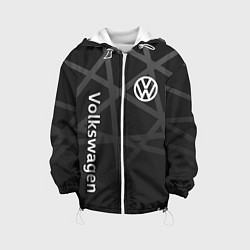 Куртка с капюшоном детская Volkswagen - classic black, цвет: 3D-белый