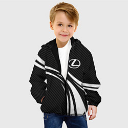 Куртка с капюшоном детская Lexus - carbon line, цвет: 3D-черный — фото 2