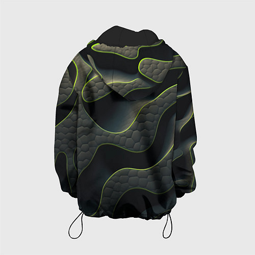 Детская куртка Объемная темная текстура / 3D-Черный – фото 2
