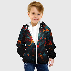 Куртка с капюшоном детская Мрачный камуфляж, цвет: 3D-белый — фото 2