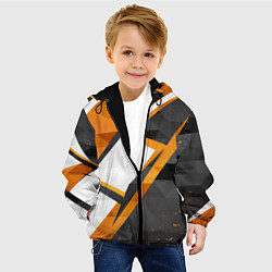 Куртка с капюшоном детская Абстрактный полигональный узор Asiimov, цвет: 3D-черный — фото 2