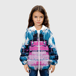 Куртка с капюшоном детская Ladder - art - texture, цвет: 3D-белый — фото 2