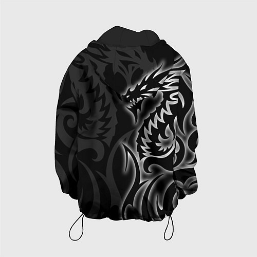 Детская куртка Балдурс гейт 3 - черный дракон / 3D-Черный – фото 2