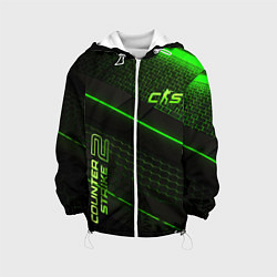 Куртка с капюшоном детская CS2 green neon, цвет: 3D-белый
