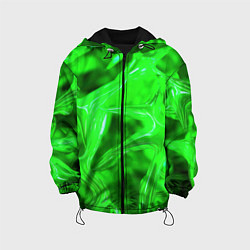 Куртка с капюшоном детская Geometry green, цвет: 3D-черный