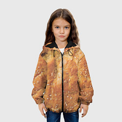 Куртка с капюшоном детская Хлеб с кунжутом, цвет: 3D-черный — фото 2