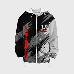 Куртка с капюшоном детская Honda cr-v - Монохром, цвет: 3D-белый