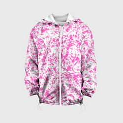 Куртка с капюшоном детская Паттерн розовый, цвет: 3D-белый