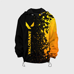 Куртка с капюшоном детская Valorant - gold gradient: по-вертикали, цвет: 3D-черный