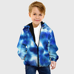 Куртка с капюшоном детская Акварельные абстрактные пятна напоминающие космос, цвет: 3D-черный — фото 2