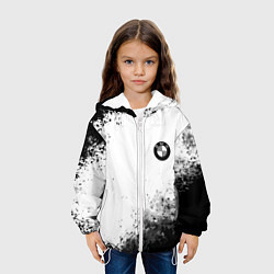 Куртка с капюшоном детская Bmw краски спорт, цвет: 3D-белый — фото 2