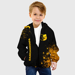Куртка с капюшоном детская Danganronpa - gold gradient: надпись, символ, цвет: 3D-черный — фото 2