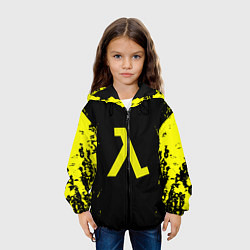 Куртка с капюшоном детская Half life game yellow color, цвет: 3D-черный — фото 2