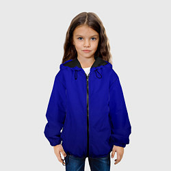 Куртка с капюшоном детская Сумеречный синий градиент, цвет: 3D-черный — фото 2